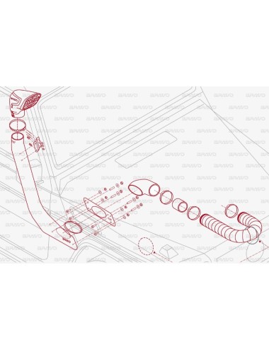 SNORKEL MERCEDES CLASSE G W460 / 461 / 463 A PARTIR DE 1979 MONTAGE A DROITE