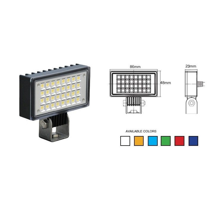 Phare de travail rectangulaire 32 leds rouge Vision X (neuf) Phare de travail rectangulaire 32 leds rouge Vision X (neuf)