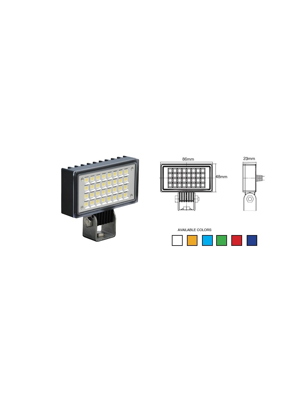 Phare de travail rectangulaire 32 leds blanc Vision X (neuf) Phare de travail rectangulaire 32 leds blanc Vision X (neuf)