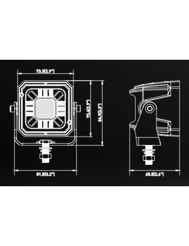 Feu led Lumidrive Dark Drive Spot 1 led / 23W / 2000lm (neuf)