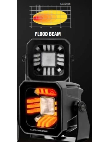 Feu led Lumidrive Dark Drive Flood 1 led / 23W / 2000lm (neuf)