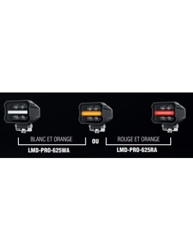 Phare de travail à leds Lumidrive Proxidrive blanc/orange 6 leds / 25W / 2800lm (neuf)