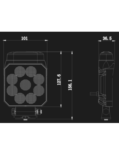 Phare de travail à leds avec flash Lumidrive Work Light Flash 9 leds / 40W / 5000lm (neuf)