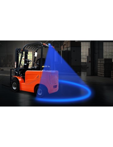 Eclairage de zone à leds Lumidrive Forklift Round Safety Light bleu (neuf)
