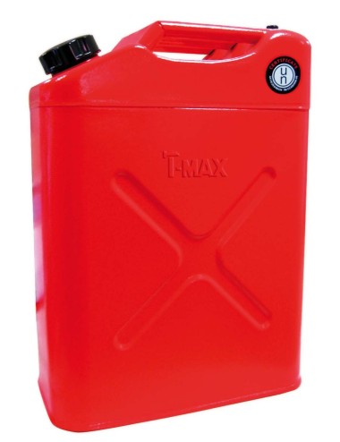 Jerrican à carburant T-Max 20 litres en acier galvanisé (neuf)