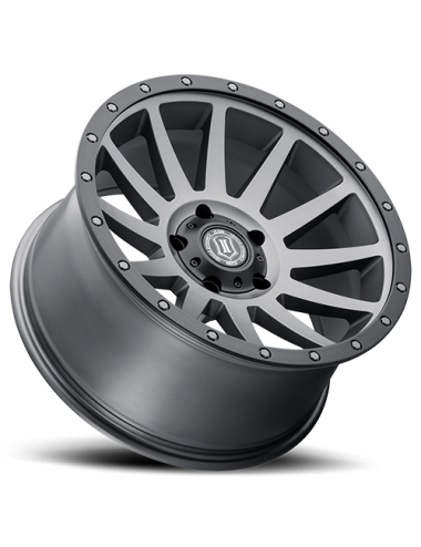 Jante Icon Alloys Compression 8.5x17 6x139.7 ET6 CB106.1 Titanium (neuf)