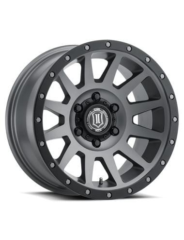 Jante Icon Alloys Compression 8.5x17 6x139.7 ET6 CB106.1 Titanium (neuf)