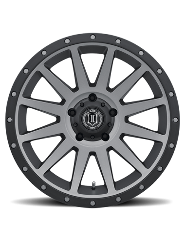 Jante Icon Alloys Compression 8.5x17 6x139.7 ET6 CB106.1 Titanium (neuf)