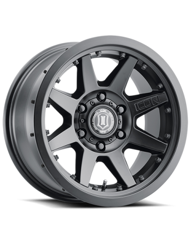 Jante Icon Alloys Rebound Pro 8.5x17 6x139.7 ET-6 CB110 Satin Black (neuf)