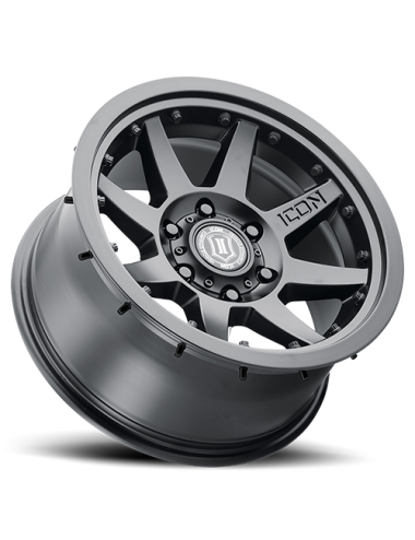 Jante Icon Alloys Rebound Pro 8.5x17 6x139.7 ET-6 CB110 Satin Black (neuf)