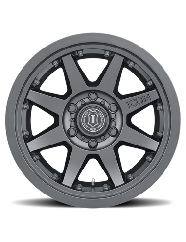 Jante Icon Alloys Rebound Pro 8.5x17 6x139.7 ET-6 CB110 Satin Black (neuf)