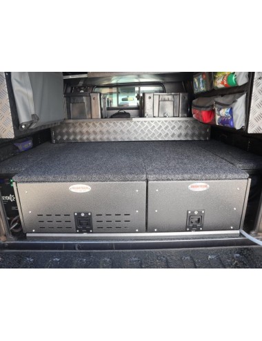 Tiroirs doubles Bushtech Toyota Hilux Revo double cabine 2016+ (neuf)