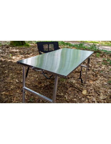 Table de camping inox Bushtech (neuf)
