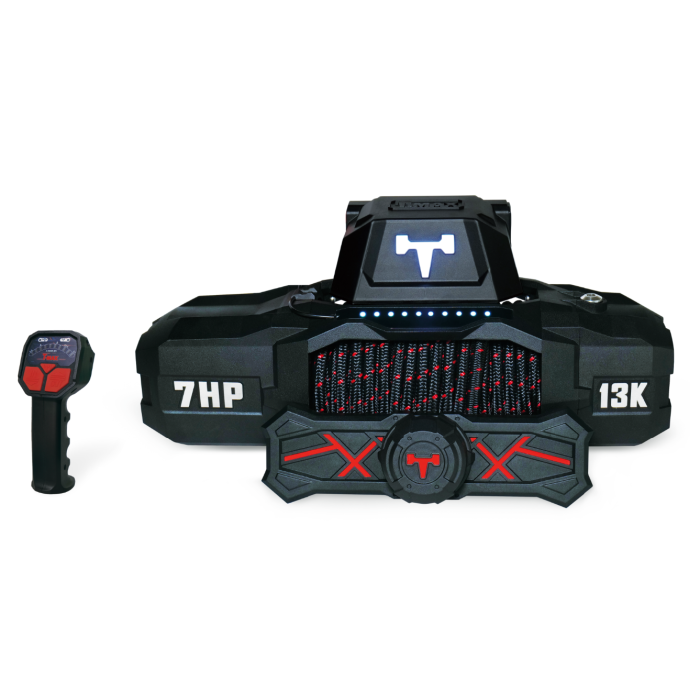 Treuil T-MAX EW13000S Titan Force View (5897KG) 12V-Corde synthétique (neuf)