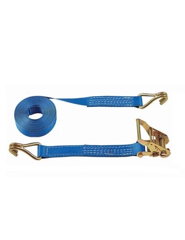 Sangle arrimage camionnette à cliquet 35mm x 5m - doigts serrés (neuf)