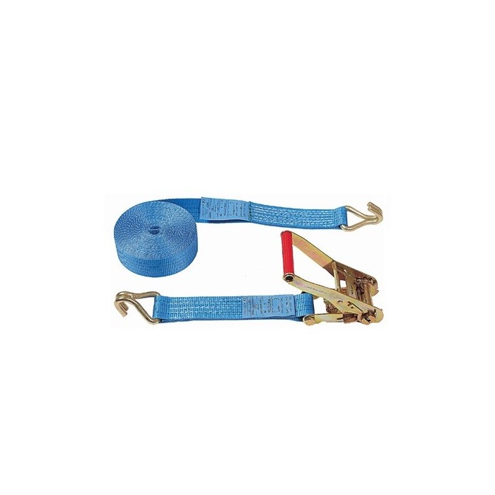 Sangle arrimage poids lourd à cliquet 50mm x 9m - doigts serrés (neuf)