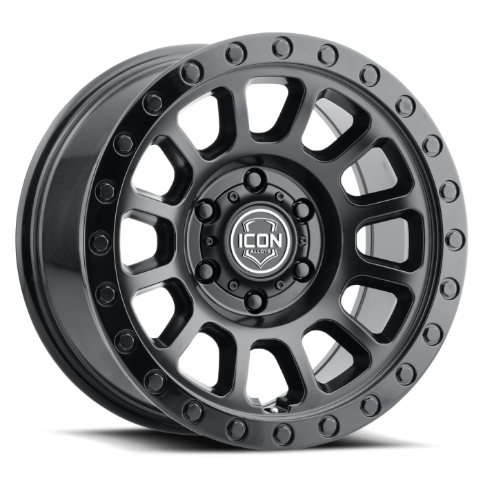 Jante Icon Alloys Hulse Double noire 8.5x17 6x139.7 ET25 CB106.1 (neuf)