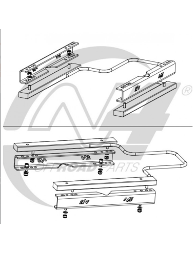 Kit réhausse de siège Recaro N4 50mm