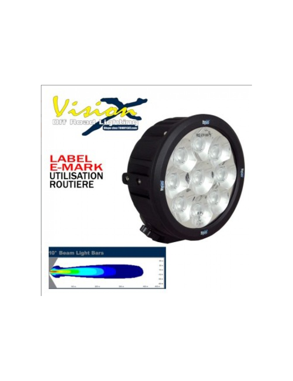 COMMERCIAL TRUCK LIGHT 9 LED 10° 4''